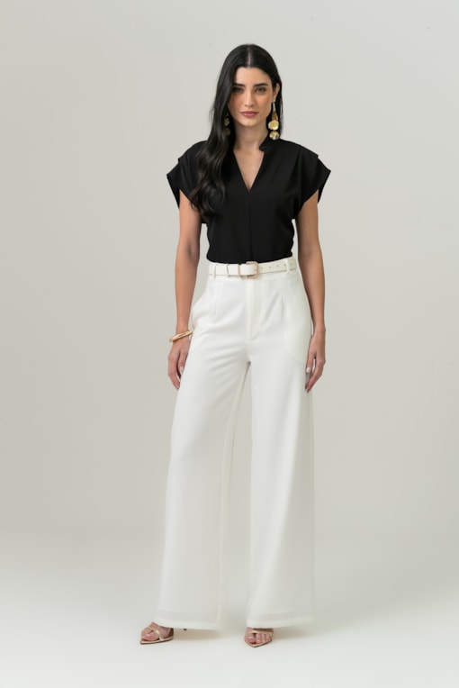 Calça Pantalona Off-white