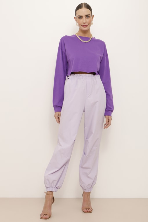 Calça Parachute Tactel Lilas