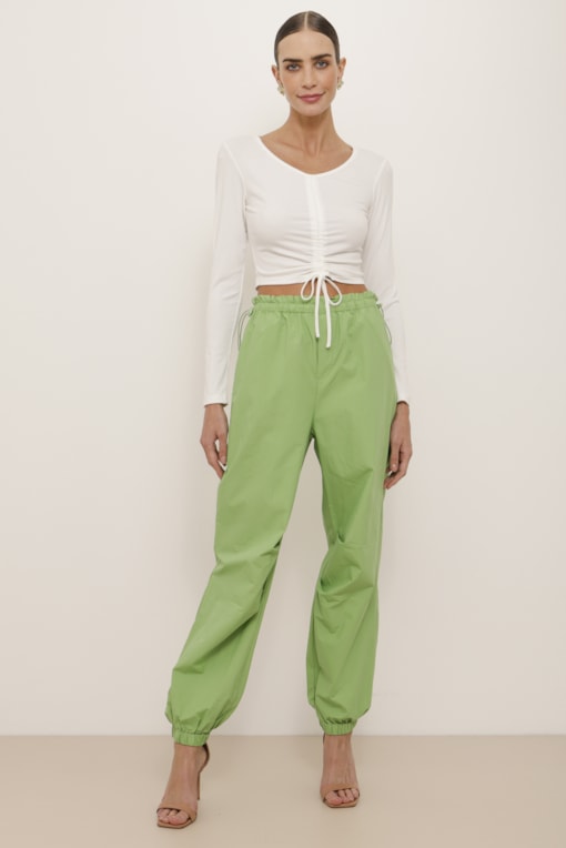 Calça Parachute Tactel Verde 