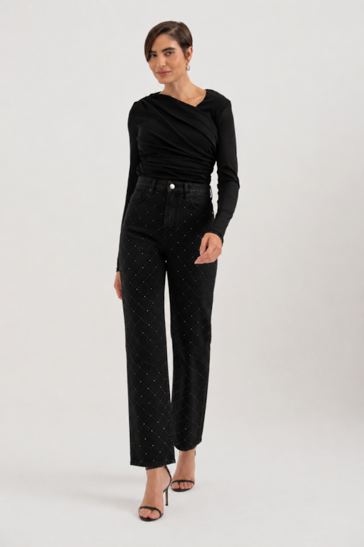 Calça Shine Bootcut Preto
