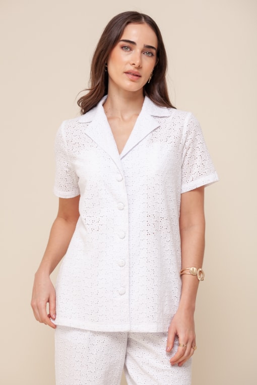 Camisa Alongada Laise Branco
