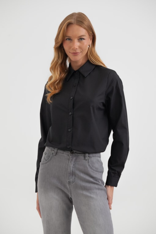 Camisa Amarração Costas Preto