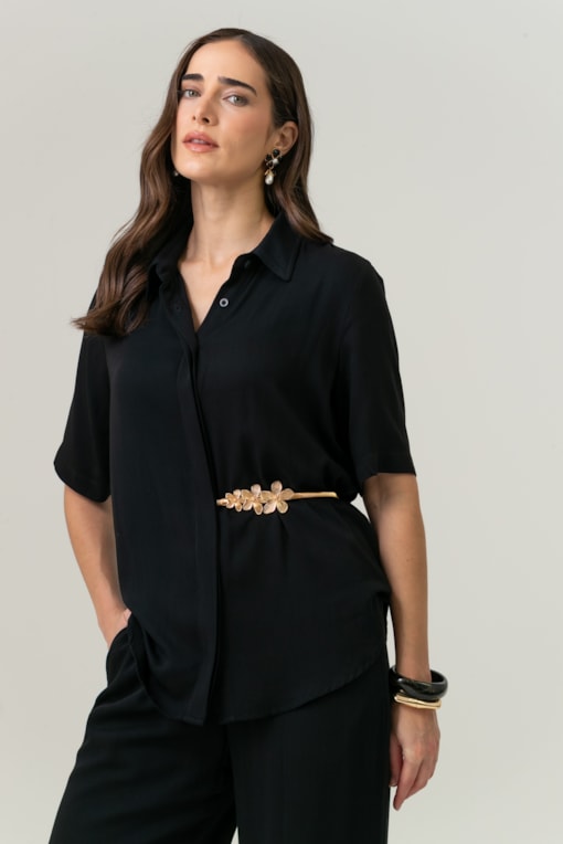 Camisa Giverny Preto