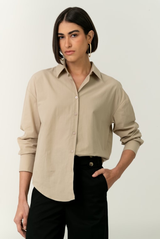 Camisa Oversized Bege