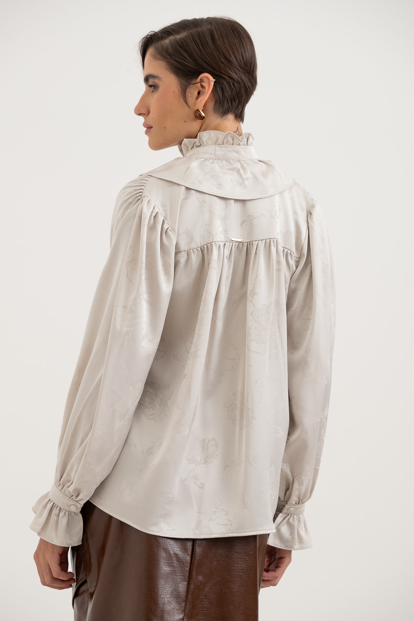 Camisa Romantic Slip Bege