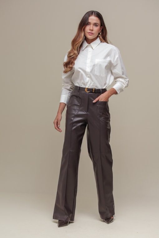 Camisa Social Oversized Off-white