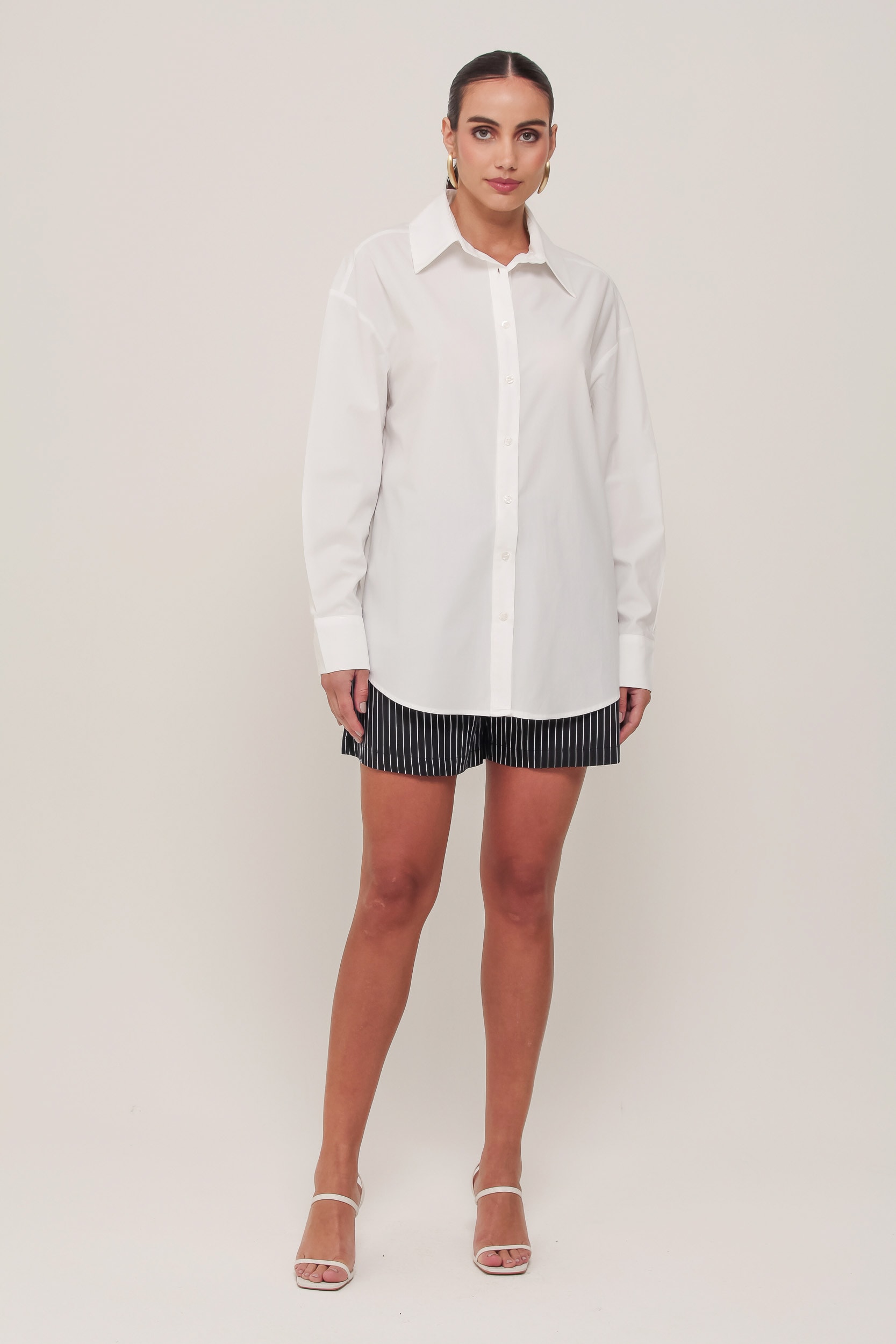Camisa Tricoline Básica Off-white
