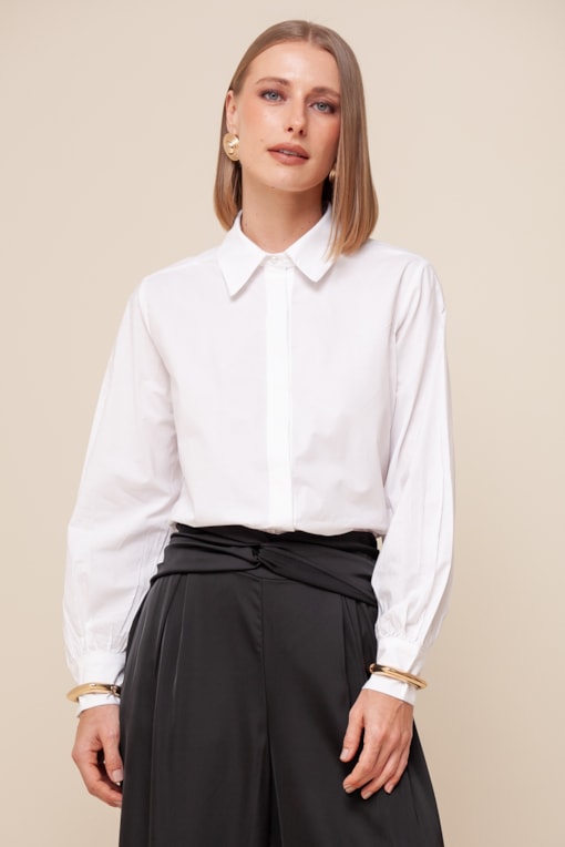 Camisa Tricoline Clássica  Branco