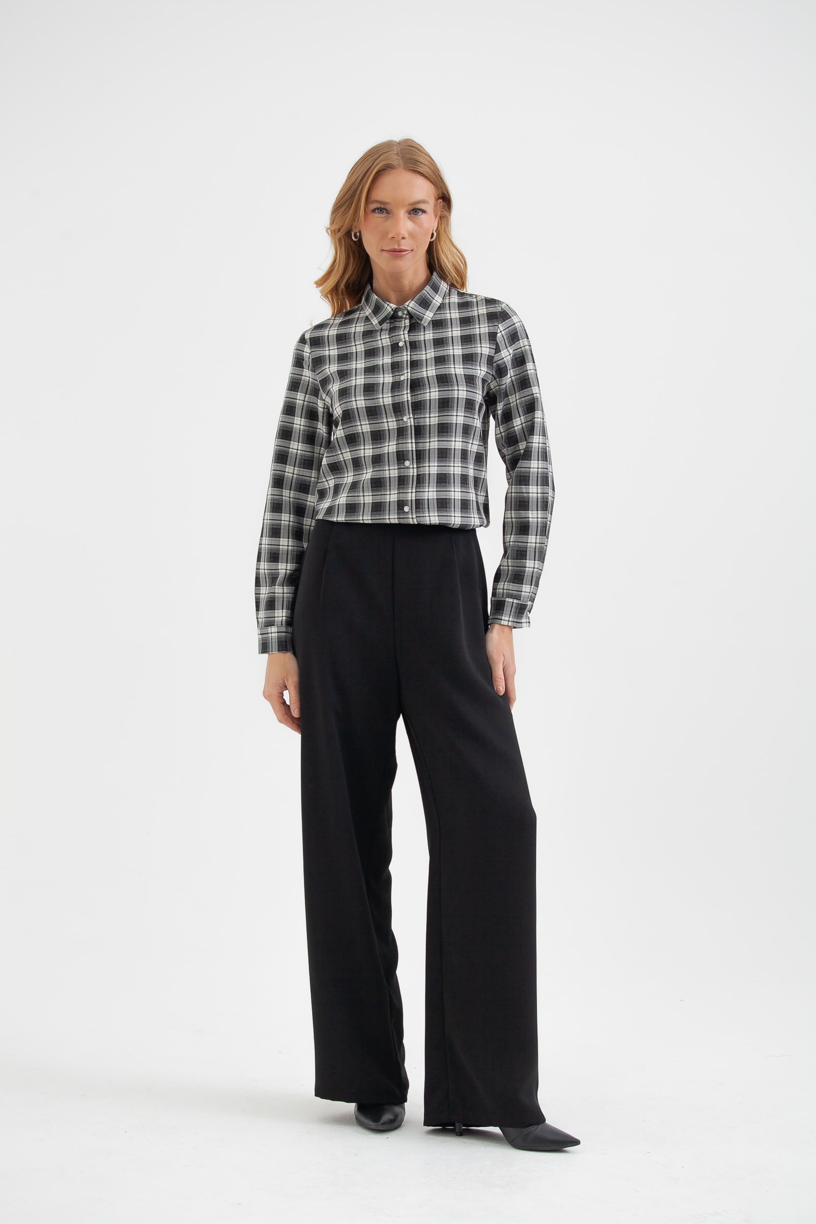 Camisa Xadrez Básica Preto