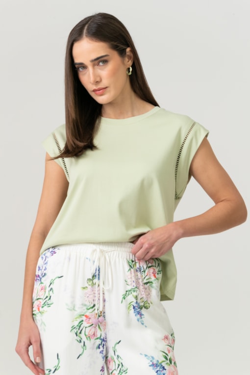 Camiseta Com Entremeios Verde