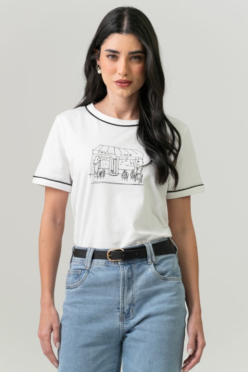 Camiseta French Café Off-white