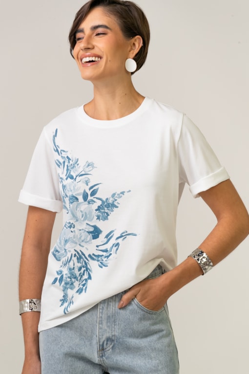 Camiseta Giverny Blue Off-white