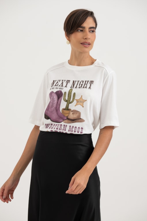 Camiseta Next Night Country Off-white