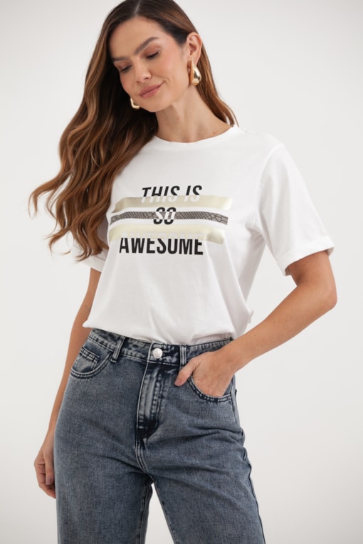 Camiseta This Is So Awesome Off-white