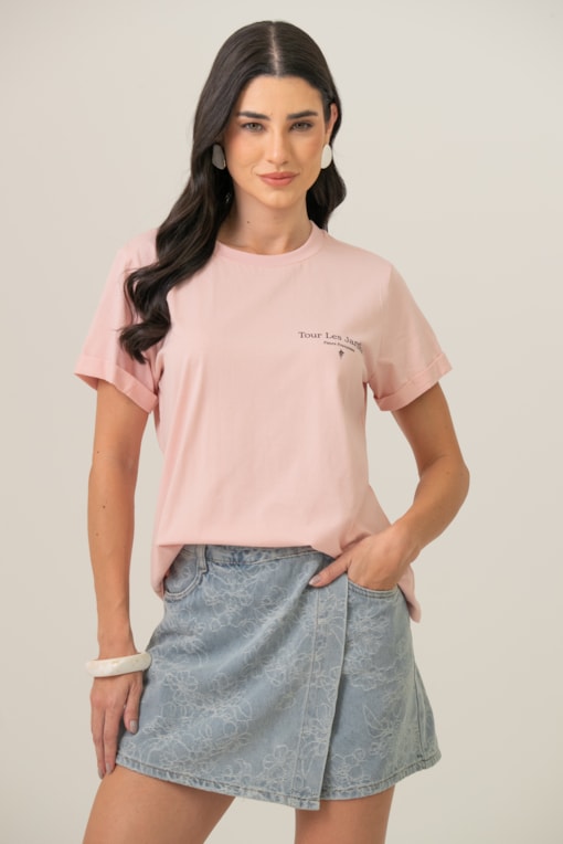 Camiseta Tour Les Jardins Rosa
