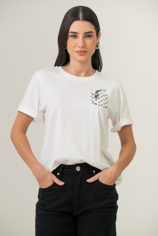 Camiseta Um Café Sil Vous Plaît Off-white