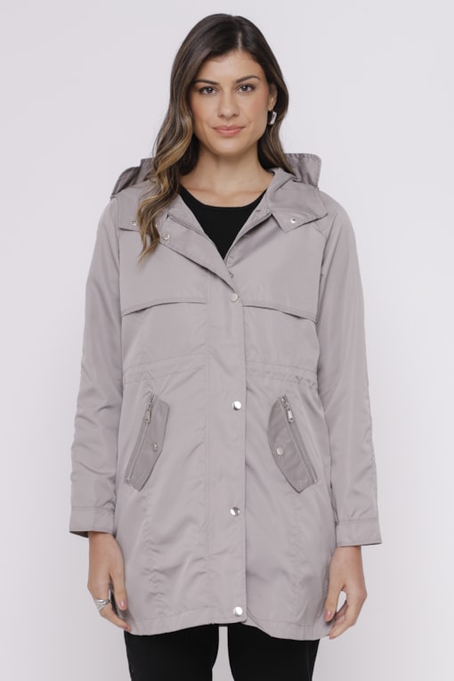 Capa de Chuva Alongado Cinza