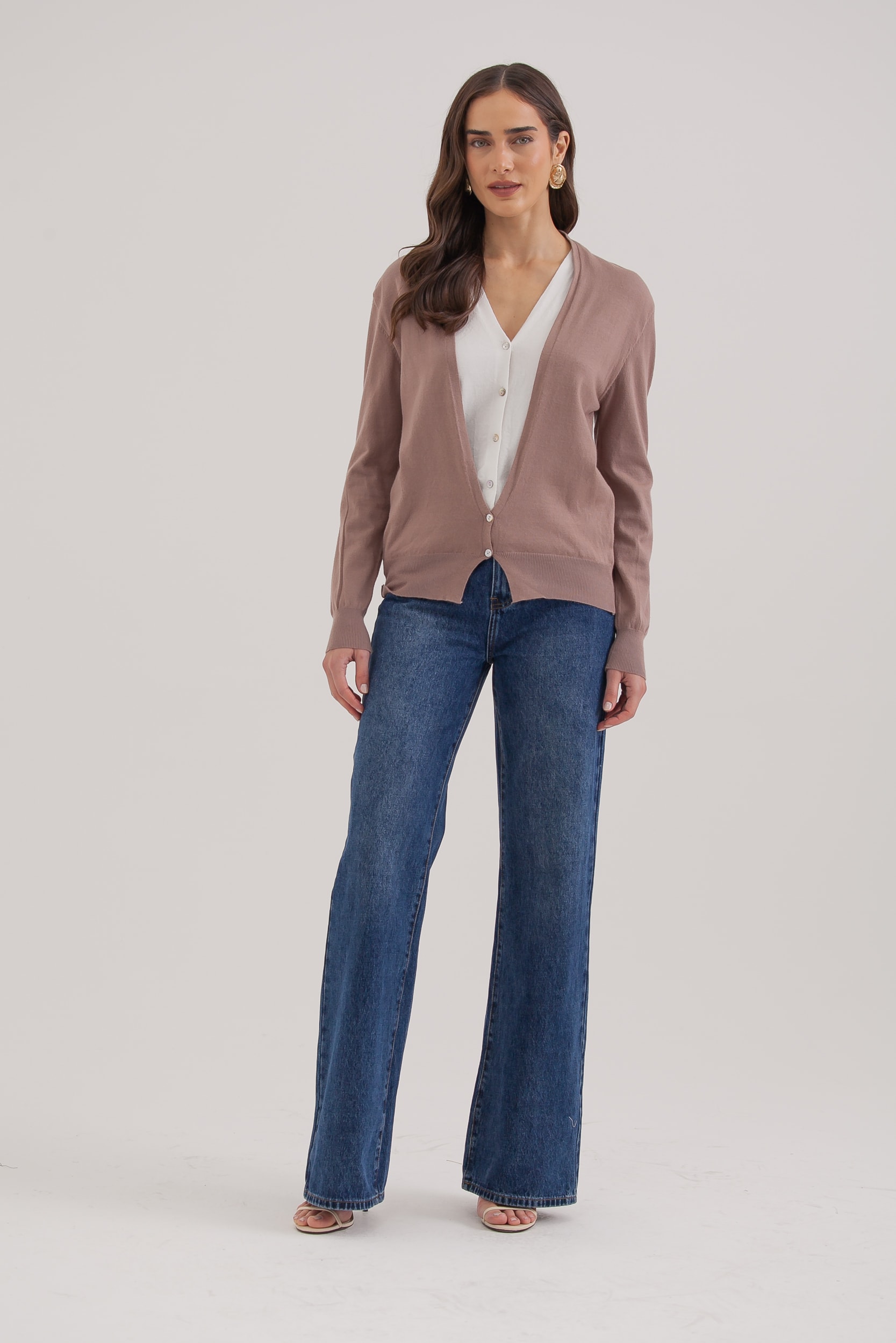 Cardigan Tricô Duplo Fendi
