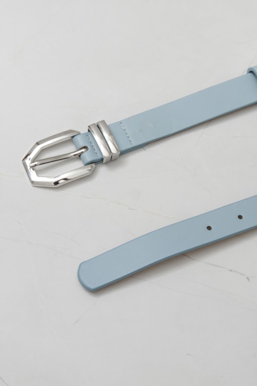 Cinto Fino Fivela Triangular  Azul