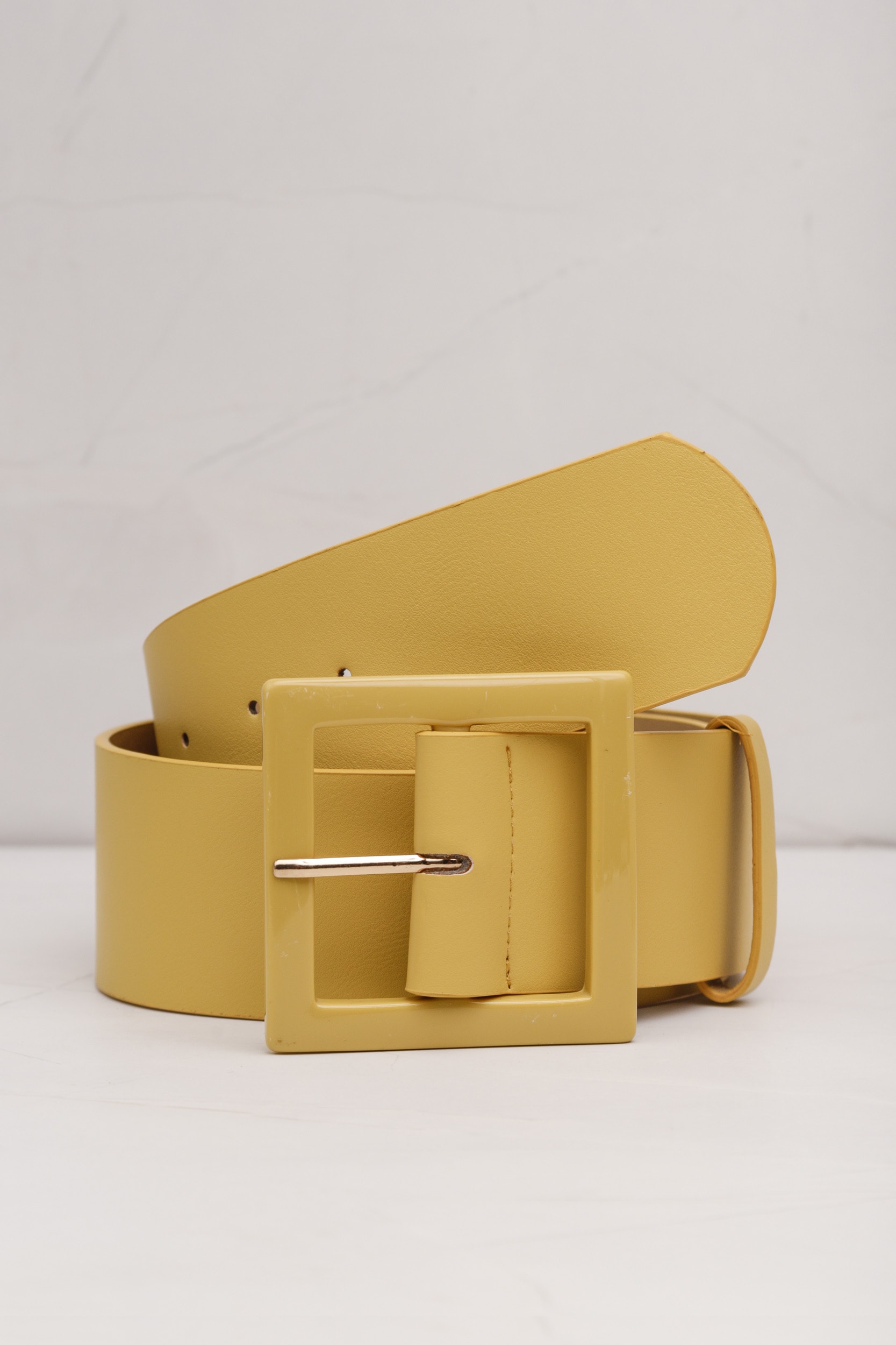 Cinto Fivela Acrílico  Amarelo