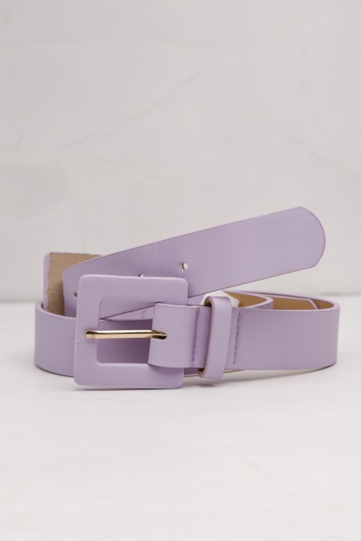 Cinto Fivela Dupla Forrada  Lilas
