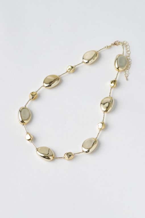 Colar Com Formas Orgânicas  Dourado