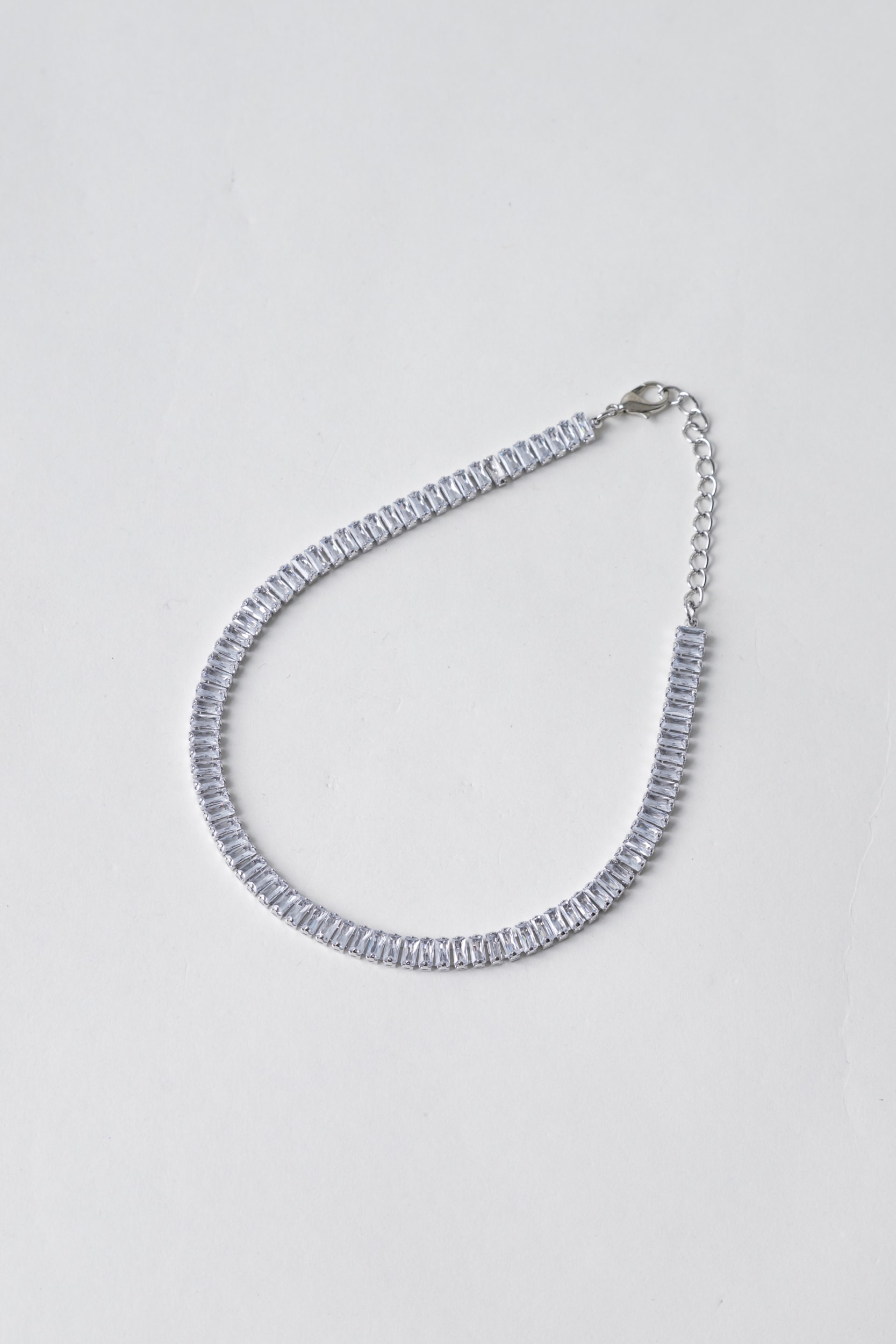 Colar Cravejado Strass Prata