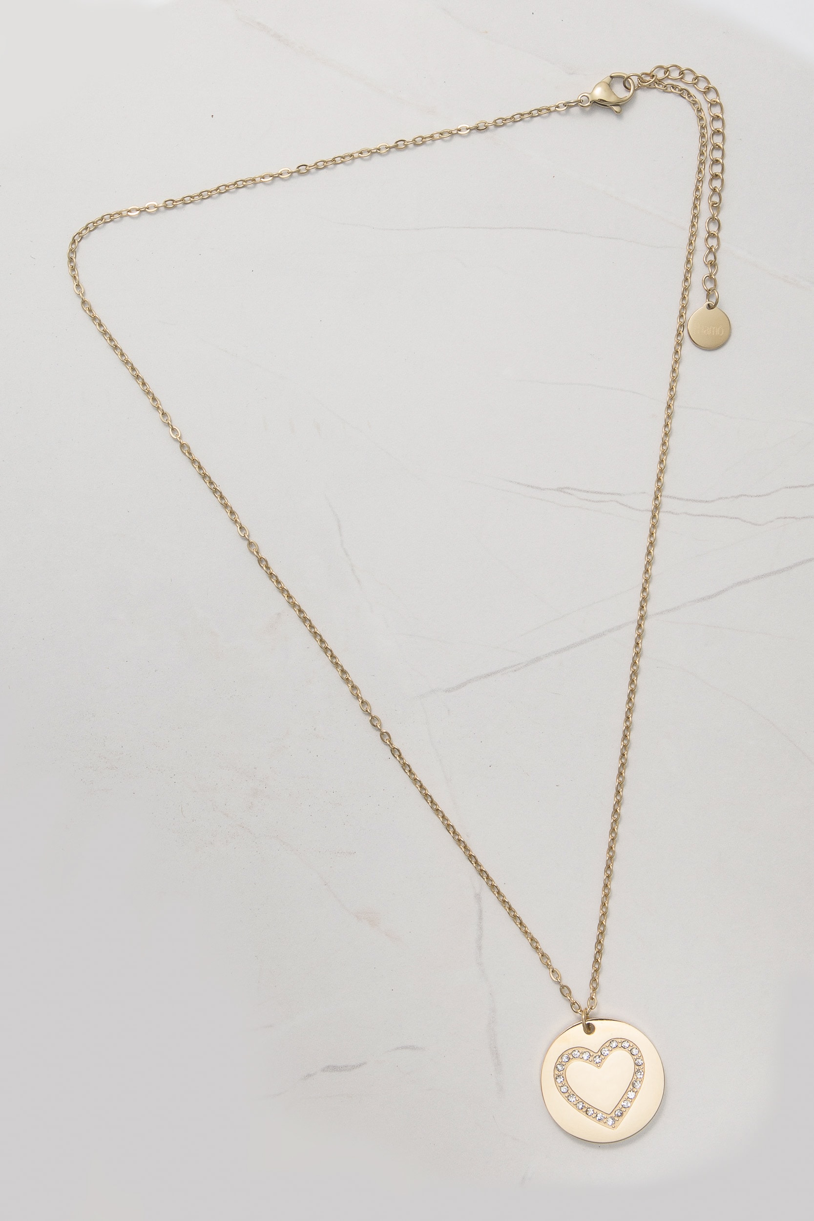 Colar Pingente Coração 
                                         Dourado
