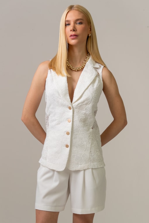 Colete Guipure Off-white