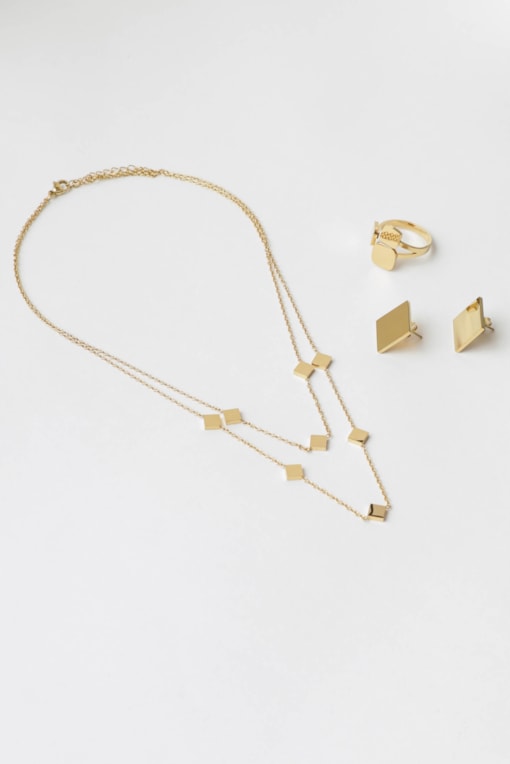 Conjunto 3 Peças Dourado