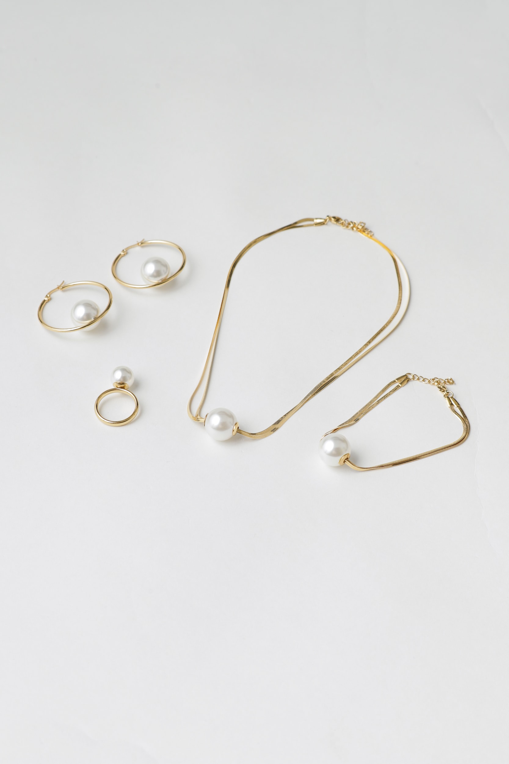 Conjunto 4 Peças Pérola Dourado