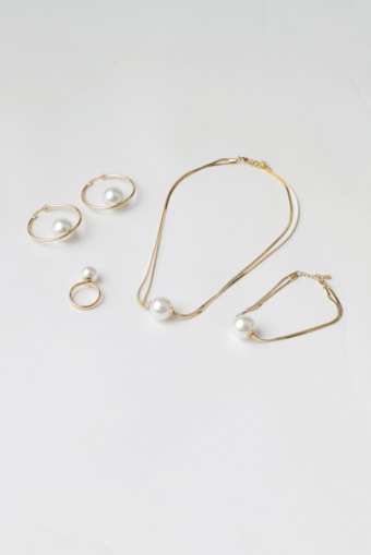 Conjunto 4 Peças Pérola Dourado