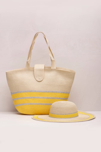 Conjunto Detalhe Listra Color Amarelo