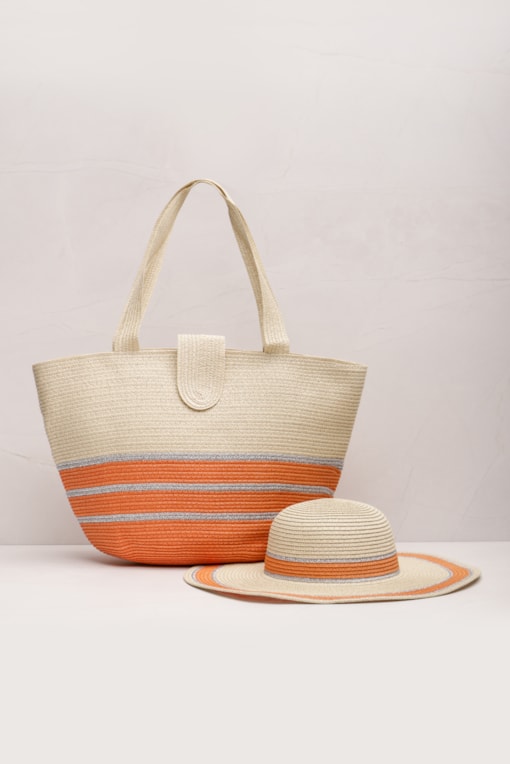 Conjunto Detalhe Listra Color Laranja