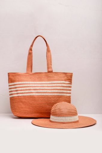 Conjunto Detalhe Listras Caramelo