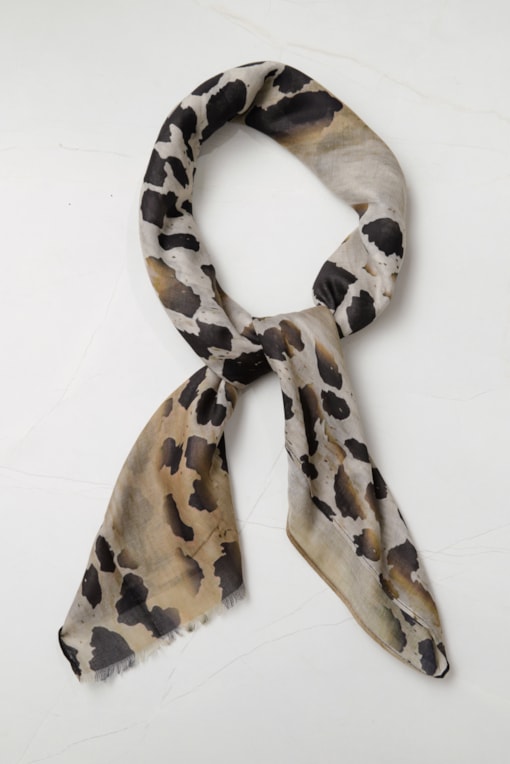 Echarpe Animal Print Onça (88x178 cm) Preto