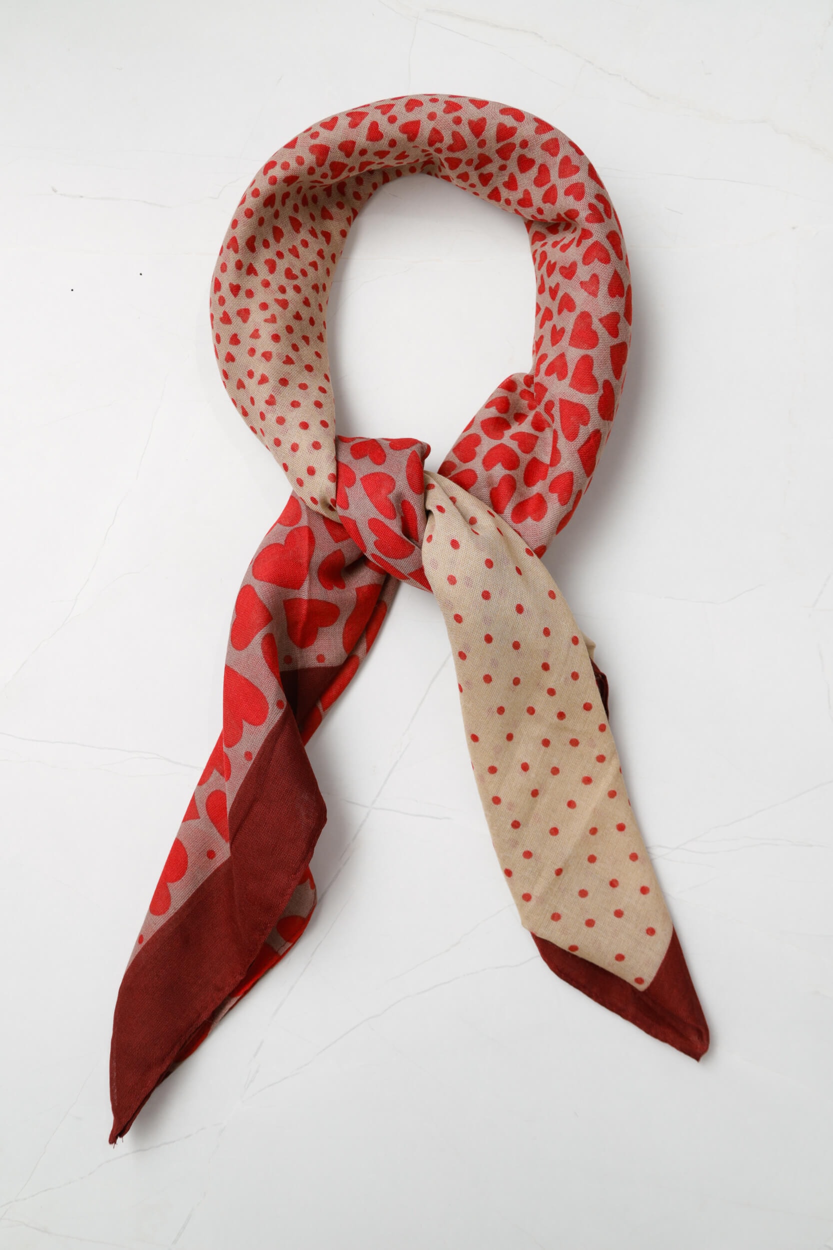 Echarpe Coração Romântico (89x182 cm) Vermelho