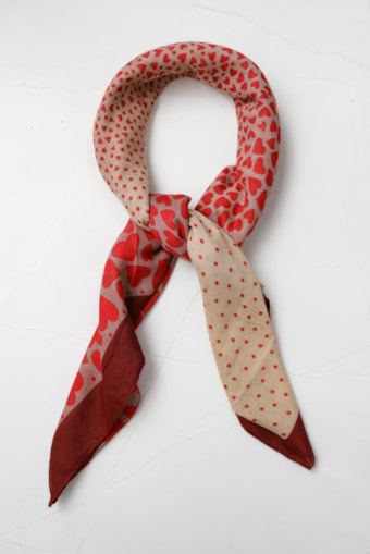 Echarpe Coração Romântico (89x182 cm) Vermelho