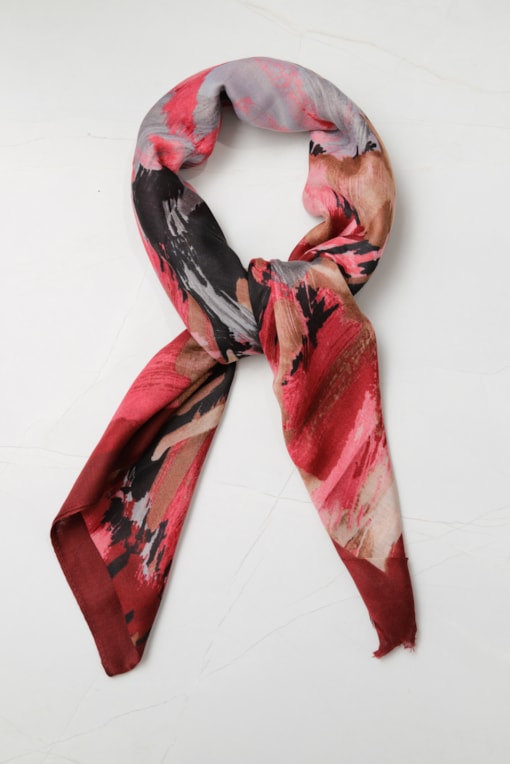 Echarpe Estampa Boho (90x180 cm) Vinho