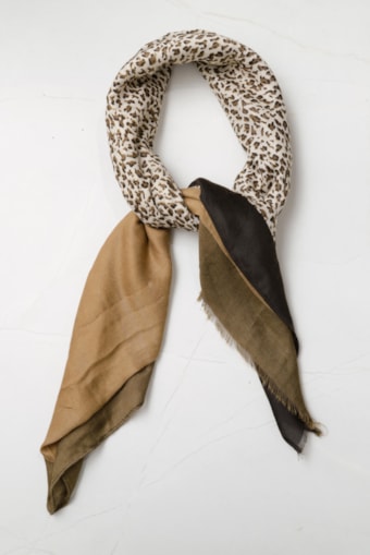 Echarpe Estampa Leopardo (86x182 cm) Marrom