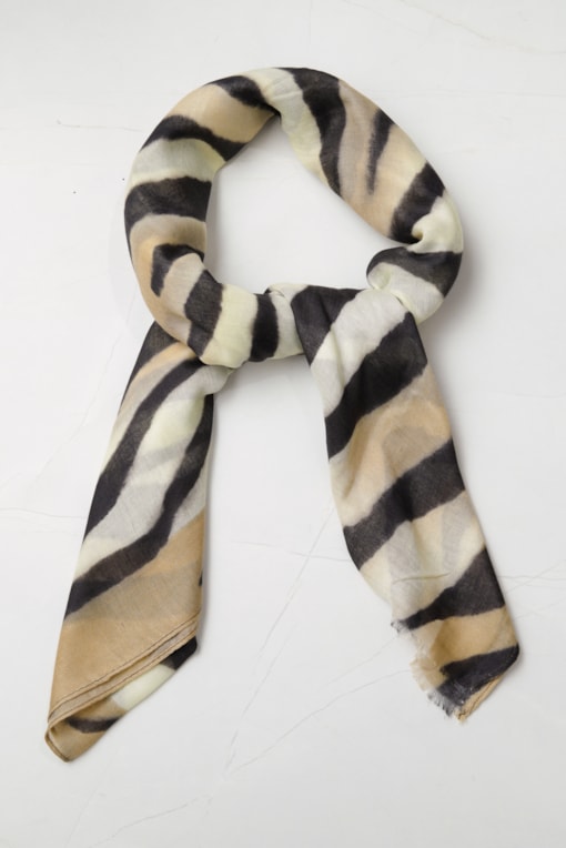 Echarpe Estampado Zebra (86x176 cm) Marrom