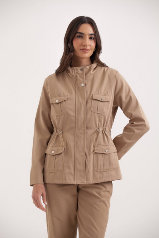 Jaqueta Parka Bege