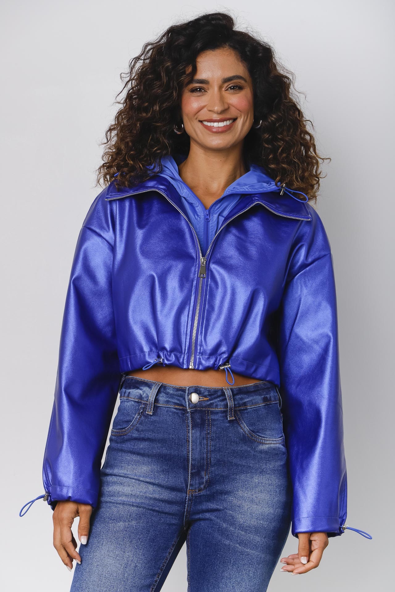 Jaqueta PU Corta Vento  Azul