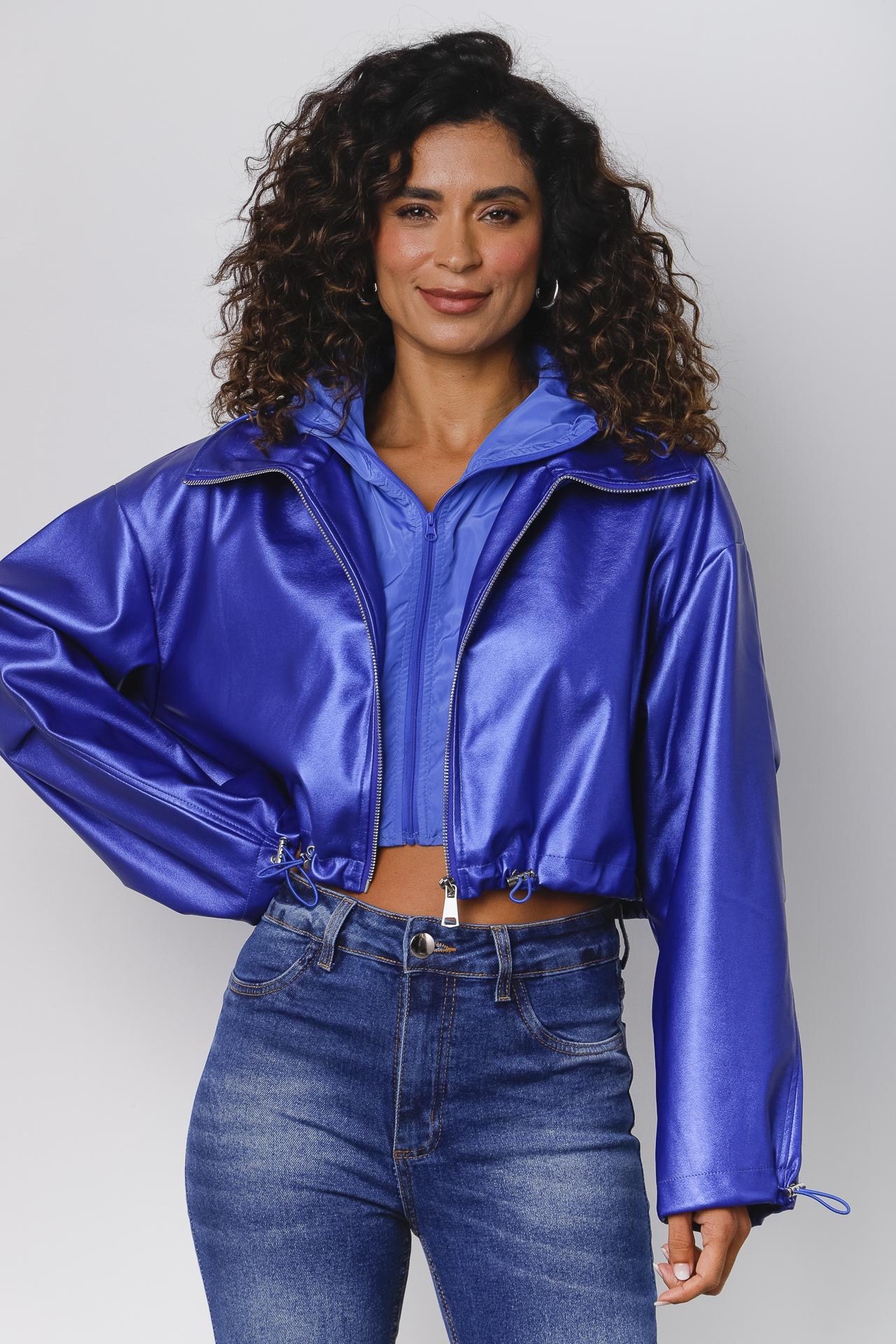 Jaqueta PU Corta Vento  Azul