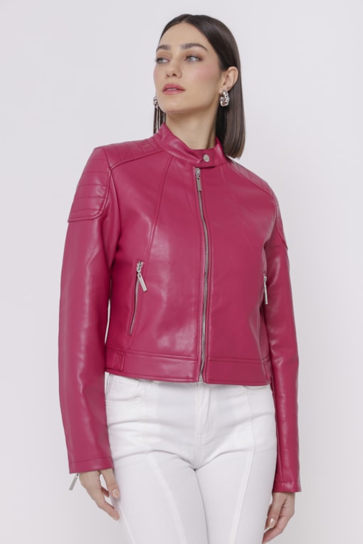 Jaqueta Racer PU  Vinho