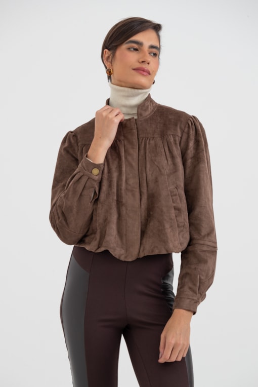 Jaqueta Suede Marrom