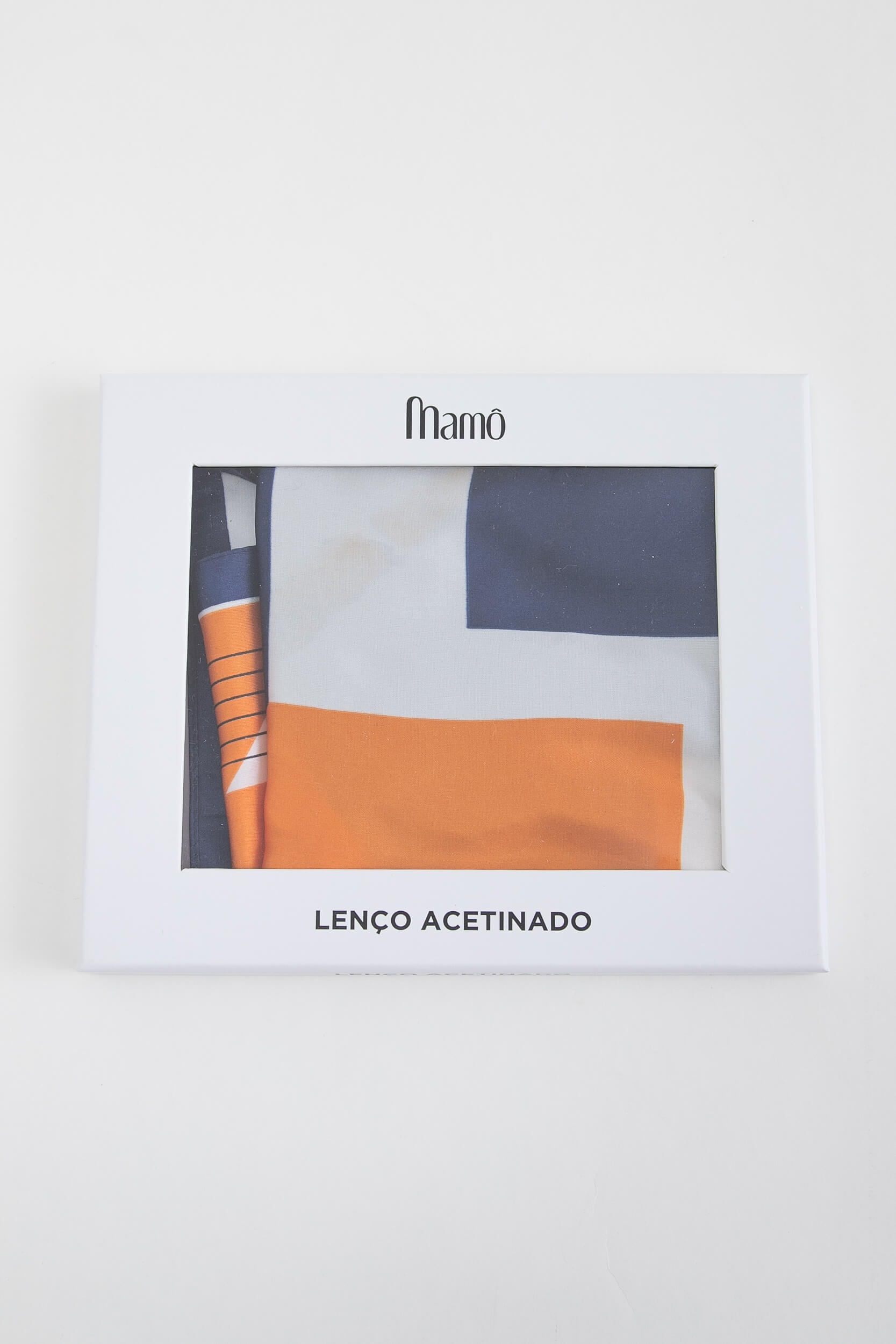 Lenço De Cetim Listras E Faixas Marinho 