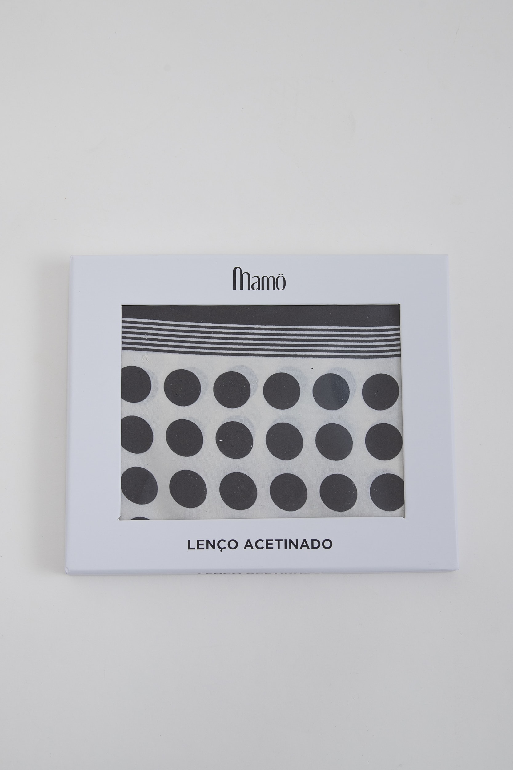 Lenço De Cetim Poá Preto