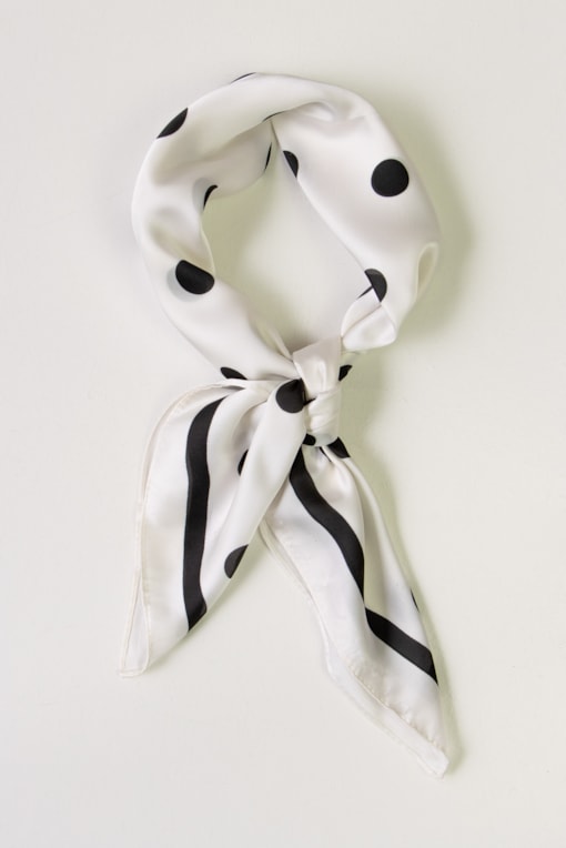 Lenço Mini Poá  Off-white