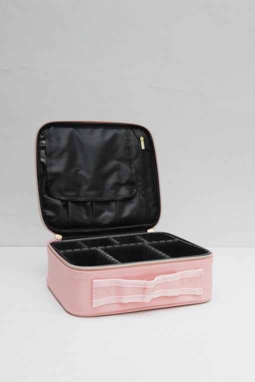 Necessaire Organizadora Com Divisória Rosa